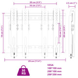 Zidni nosač za zaslon od 14-42 inča maks. VESA 200x200 mm 30 kg n.p Zidni nosač za zaslon od 14-42 inča maks. VESA 200x200 mm 30 kg n.p