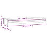 Stalak za monitor boja betona 100x24x13 cm konstruirano drvo n.p Stalak za monitor boja betona 100x24x13 cm konstruirano drvo n.p