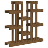 Stalak za biljke boja meda 104,5x25x109,5 cm masivna borovina n.p