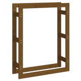 Stalak za drva za ogrjev boja meda 80 x 25 x 100 cm od borovine n.p