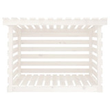 Stalak za drva za ogrjev bijeli 108x73x79 od masivne borovine n.p Stalak za drva za ogrjev bijeli 108x73x79 od masivne borovine n.p