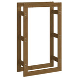 Stalak za drva za ogrjev boja meda 60x25x100 cm od borovine n.p