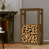 Stalak za drva za ogrjev boja meda 60x25x100 cm od borovine n.p Stalak za drva za ogrjev boja meda 60x25x100 cm od borovine n.p