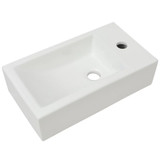 Umivaonik s Otvorom za Slavinu Keramički Bijeli 46x25,5x12 cm Umivaonik s Otvorom za Slavinu Keramički Bijeli 46x25,5x12 cm