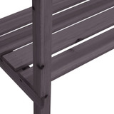 Stol za biljke s policama sivi 78x38x82,5 cm masivna jelovina n.p