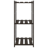 Stalak za pohranu s 3 razine crni 60x38x90 cm masivna borovina n.p Stalak za pohranu s 3 razine crni 60x38x90 cm masivna borovina n.p