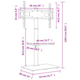 Kutni TV stalak s 2 razine za 32 - 65 inča crni n.p Kutni TV stalak s 2 razine za 32 - 65 inča crni n.p