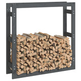 Stalak za drva za ogrjev sivi 100x25x100 cm od masivne borovine n.p Stalak za drva za ogrjev sivi 100x25x100 cm od masivne borovine n.p