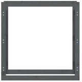 Stalak za drva za ogrjev sivi 100x25x100 cm od masivne borovine n.p Stalak za drva za ogrjev sivi 100x25x100 cm od masivne borovine n.p