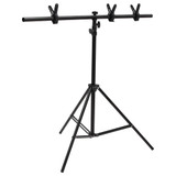 Stalak za pozadinu u obliku slova T crni 91 x 60 x (70-200) cm n.p