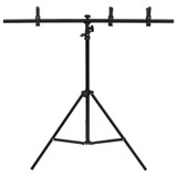 Stalak za pozadinu u obliku slova T crni 91 x 60 x (70-200) cm n.p