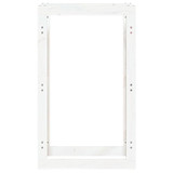 Stalak za drva za ogrjev bijeli 60x25x100 cm masivna borovina n.p Stalak za drva za ogrjev bijeli 60x25x100 cm masivna borovina n.p