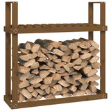 Stalak za drva za ogrjev boja meda 110x35x108,5 cm od borovine n.p