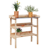 Stol za biljke s policama 78 x 38 x 82,5 cm od masivne jelovine n.p