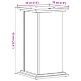 Stalak za biljke crni 33x33x60 cm konstruirano drvo n.p Stalak za biljke crni 33x33x60 cm konstruirano drvo n.p