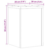 Stalci za biljke 2 kom crni 20x20x30 cm konstruirano drvo n.p Stalci za biljke 2 kom crni 20x20x30 cm konstruirano drvo n.p