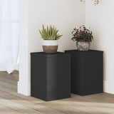 Stalci za biljke 2 kom crni 20x20x30 cm konstruirano drvo n.p Stalci za biljke 2 kom crni 20x20x30 cm konstruirano drvo n.p