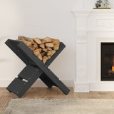 Držač za cjepanice sivi 47 x 39,5 x 48 cm od masivne borovine n.p