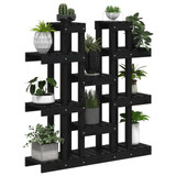 Stalak za biljke crna 104,5x25x109,5 cm od masivne borovine n.p Stalak za biljke crna 104,5x25x109,5 cm od masivne borovine n.p