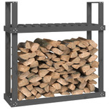 Stalak za drva za ogrjev sivi 110x35x108,5 od masivne borovine n.p Stalak za drva za ogrjev sivi 110x35x108,5 od masivne borovine n.p