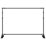 Stalci za pozadinu 2 kom crni 305 x 243 cm čelični n.p