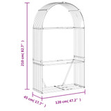 Držač za cjepanice svjetlosmeđi 120x45x210 cm pocinčani čelik n.p