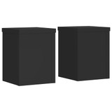 Stalci za biljke 2 kom crni 15x15x20 cm konstruirano drvo n.p