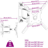 Zidni nosač za zaslon od 32-55 inča maks. VESA 400x400 mm 35 kg n.p Zidni nosač za zaslon od 32-55 inča maks. VESA 400x400 mm 35 kg n.p