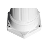 Vrtna stupna svjetiljka 3-lanterne 215 cm bijela