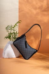 Torba za rame 1296 - siva, crna