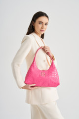 Torba za rame 505 - Croco Fuchsia Torba za rame 505 - Croco Fuchsia