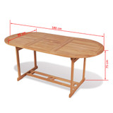Vrtni stol 180 x 90 x 75 cm masivna tikovina Vrtni stol 180 x 90 x 75 cm masivna tikovina