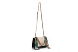 Torba preko ramena 918 - krem, tamno zelena