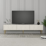 TV Komoda Lyon 43 - Krem, Zlatna TV Komoda Lyon 43 - Krem, Zlatna