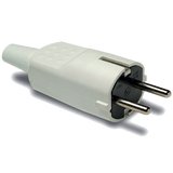 Famatel Strujni utikač 4.8mm Schuko, 2P+E, 16A/250V, bijeli - 1104-B