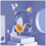 hoco. Slušalice sa mikrofonom, mačje uši, plava - W36 Cat ear, midnight blue