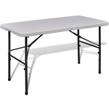 Sklopivi vrtni stol 122 cm HDPE bijeli Sklopivi vrtni stol 122 cm HDPE bijeli