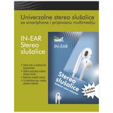 MeanIT Slušalice, stereo, 3,5mm, univerzalne, bijele - SLUNI4