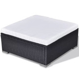 Vrtni Sofa Set 14 Kom Poli Ratan Crni