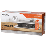 Orno Produžni kabel sa 2 x Schuko utičnice + 2 x USB, ugradbena - OR-AE-13126(GS)/GR