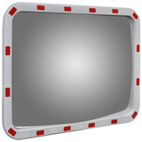 Konveksno pravokutno prometno ogledalo 60 x 80 cm s reflektorima Konveksno pravokutno prometno ogledalo 60 x 80 cm s reflektorima