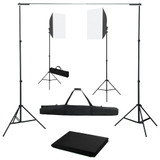 Komplet fotografske opreme sa svjetlima softbox i pozadinom Komplet fotografske opreme sa svjetlima softbox i pozadinom
