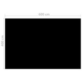Pravokutni pokrivač za bazen 600 x 400 cm PE crni