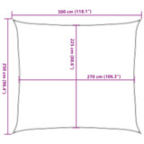 Jedro za zaštitu od sunca 160 g/m² pravokutno 2,5x3 m HDPE