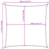 Jedro za zaštitu sunca 160 g/m² kvadratno narančasto 4x4 m HDPE
