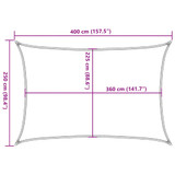 Jedro za zaštitu sunca 160 g/m² pravokutno pijeska 2,5x4m HDPE Jedro za zaštitu sunca 160 g/m² pravokutno pijeska 2,5x4m HDPE