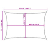 Jedro za zaštitu od sunca 160 g/m² pravokutno plavo 4x5 m HDPE