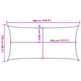 Jedro za zaštitu sunca 160 g/m² pravokutno pijeska 2,5x5m HDPE