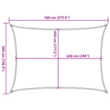 Jedro za zaštitu sunca 160 g/m² pravokutno narančasto 5x7m HDPE Jedro za zaštitu sunca 160 g/m² pravokutno narančasto 5x7m HDPE