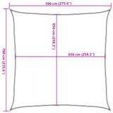 Jedro protiv sunca boje pijeska 7x7 m 100 % poliester Oxford